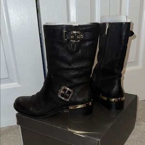 Vince Camuto Black Leather Boots